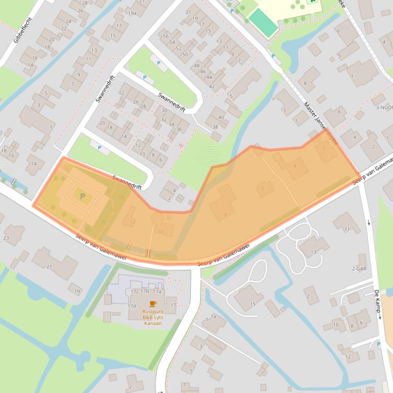 Kaart van postcodegebied 9022AD.