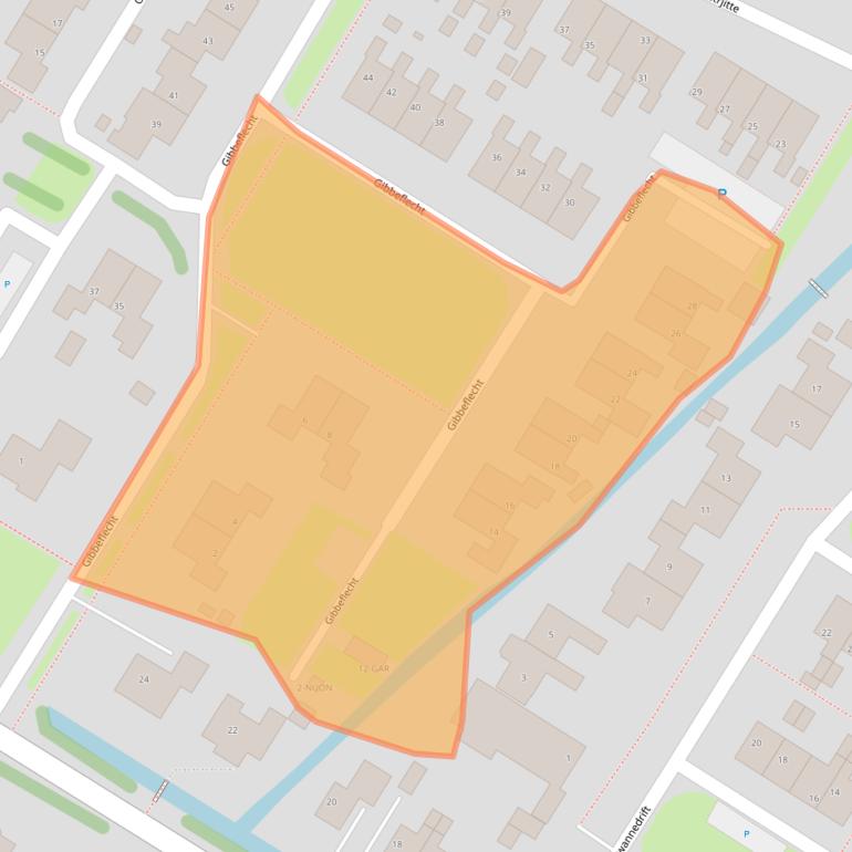 Kaart van postcodegebied 9022AJ.