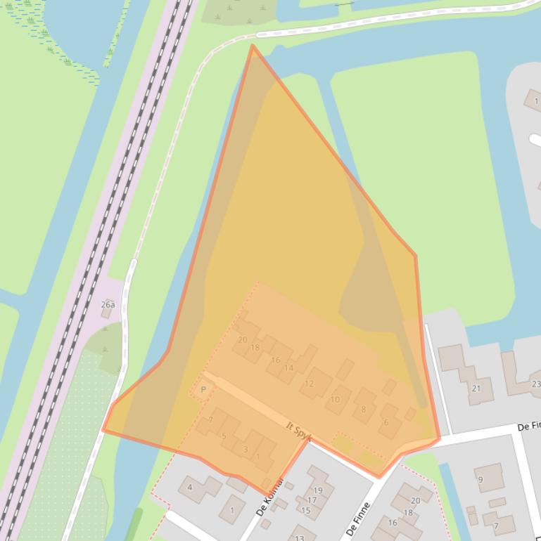 Kaart van postcodegebied 9022BC.