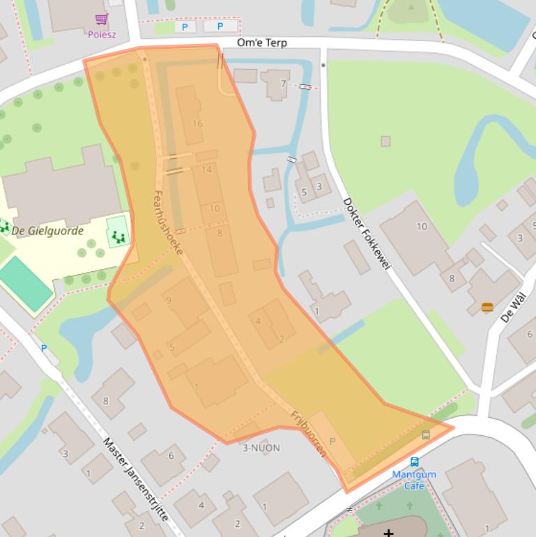 Kaart van postcodegebied 9022BR.