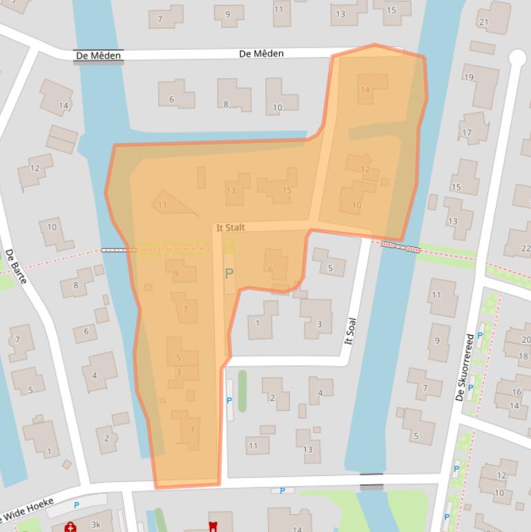 Kaart van postcodegebied 9022BX.