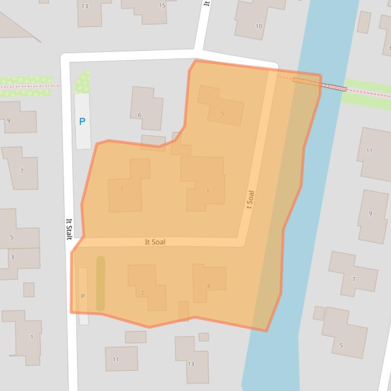 Kaart van postcodegebied 9022BZ.