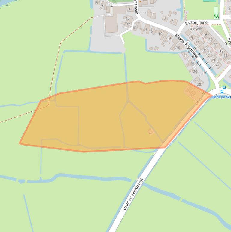 Kaart van postcodegebied 9023AM.