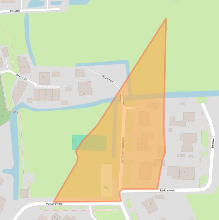 Kaart van postcodegebied 9023AS.