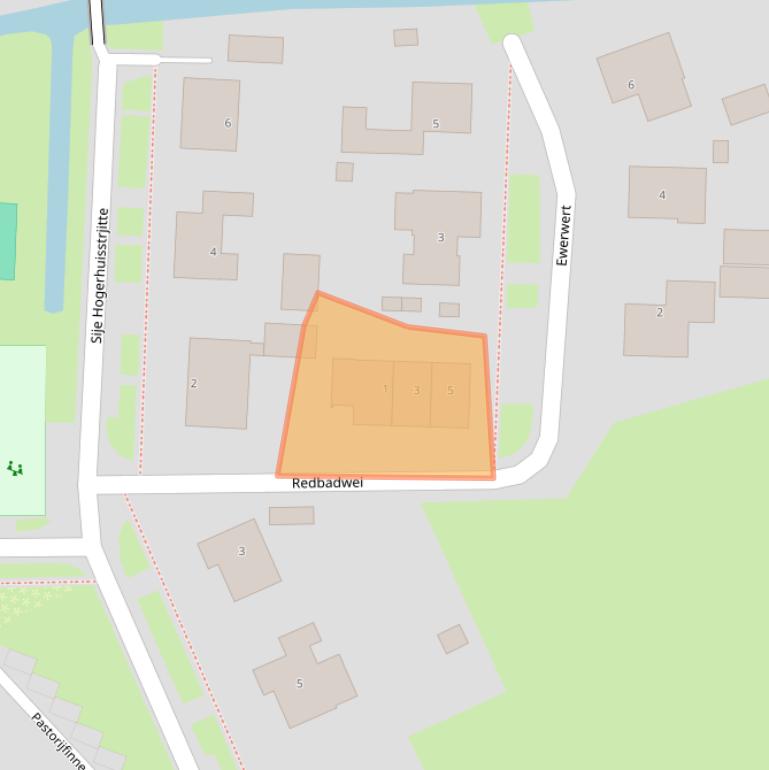 Kaart van postcodegebied 9023AT.