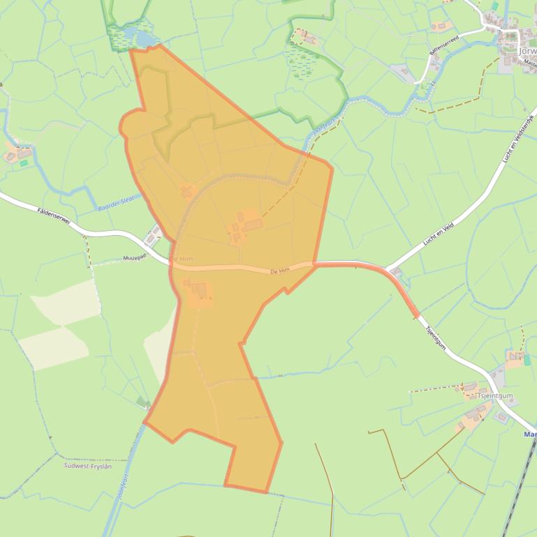 Kaart van postcodegebied 9023BC.