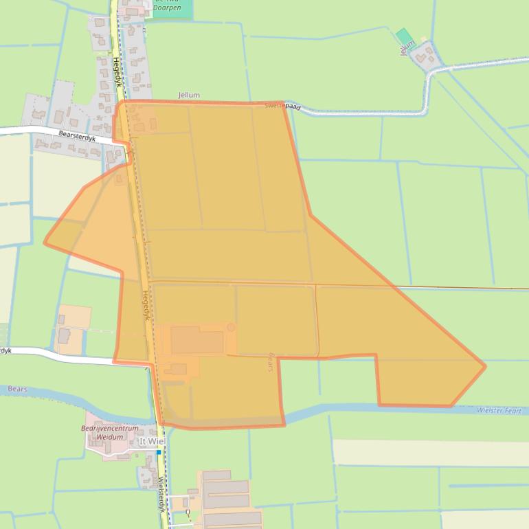 Kaart van postcodegebied 9025BS.