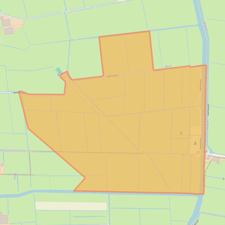 Kaart van postcodegebied 9025BT.