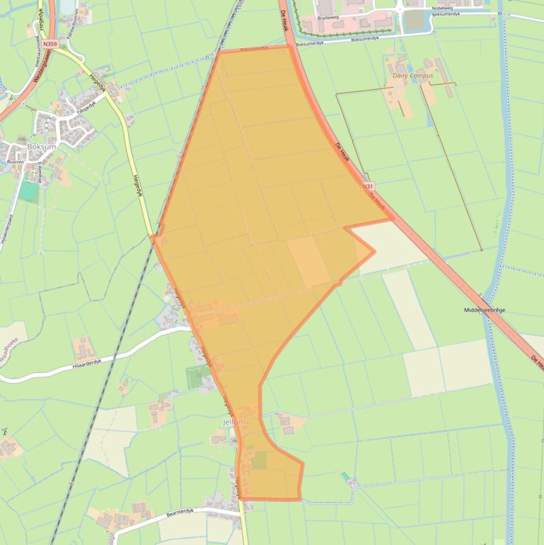 Kaart van postcodegebied 9026BB.