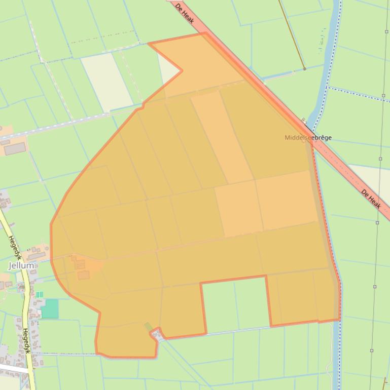 Kaart van postcodegebied 9026BC.