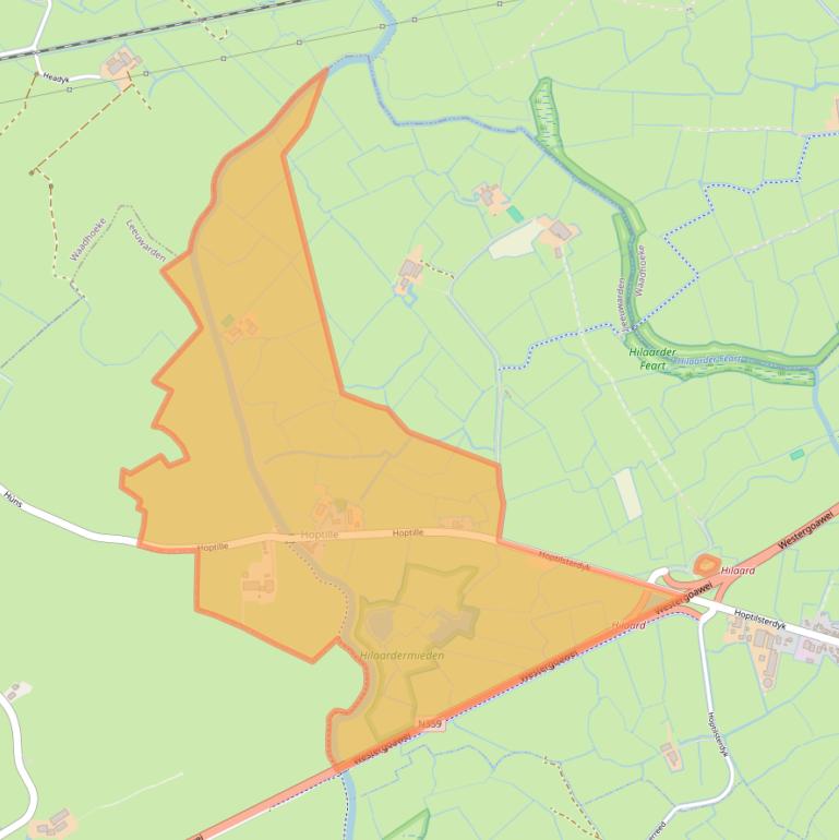 Kaart van postcodegebied 9027BA.