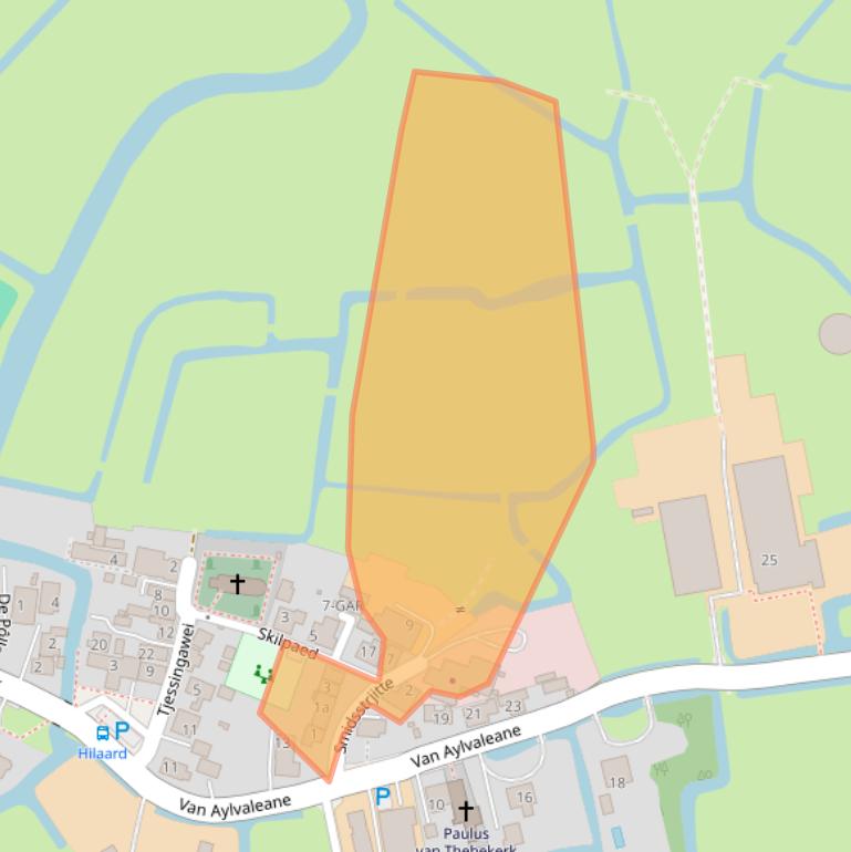 Kaart van postcodegebied 9027BK.