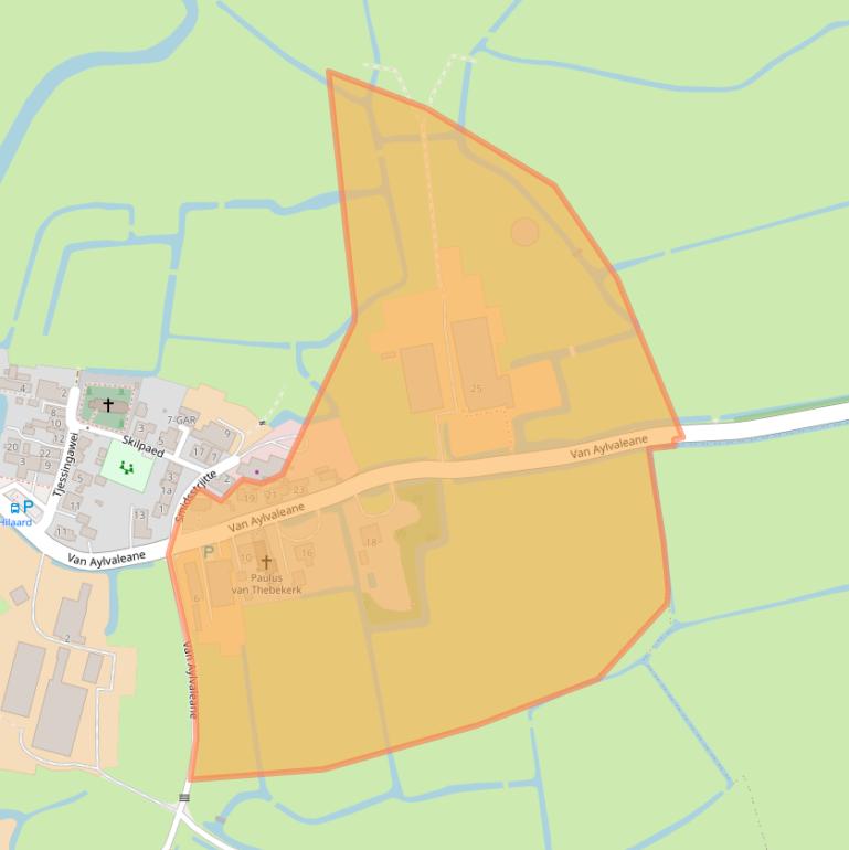 Kaart van postcodegebied 9027BM.