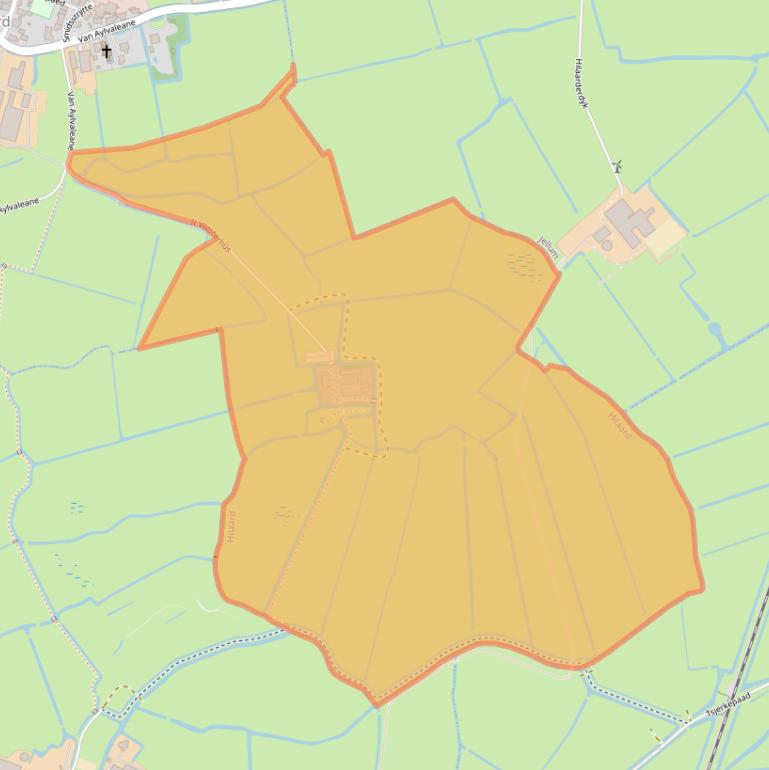 Kaart van postcodegebied 9027BN.