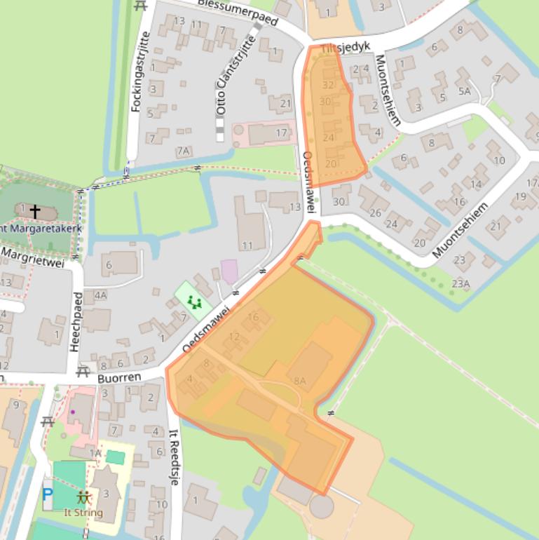 Kaart van postcodegebied 9031XP.