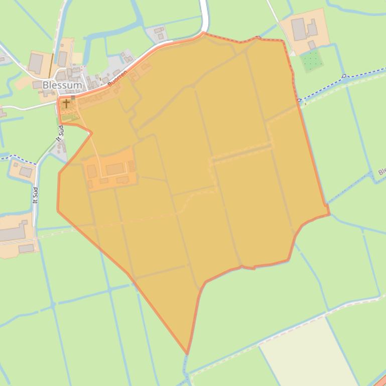 Kaart van postcodegebied 9032XC.