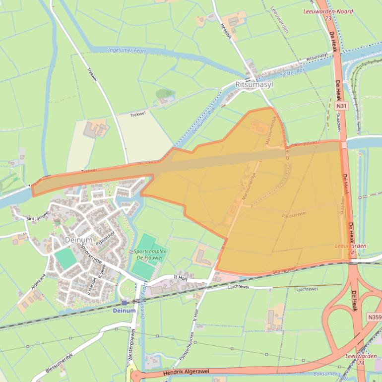 Kaart van postcodegebied 9033WD.