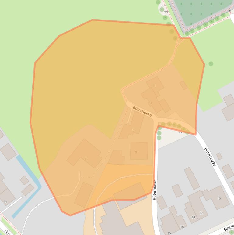 Kaart van postcodegebied 9033WV.