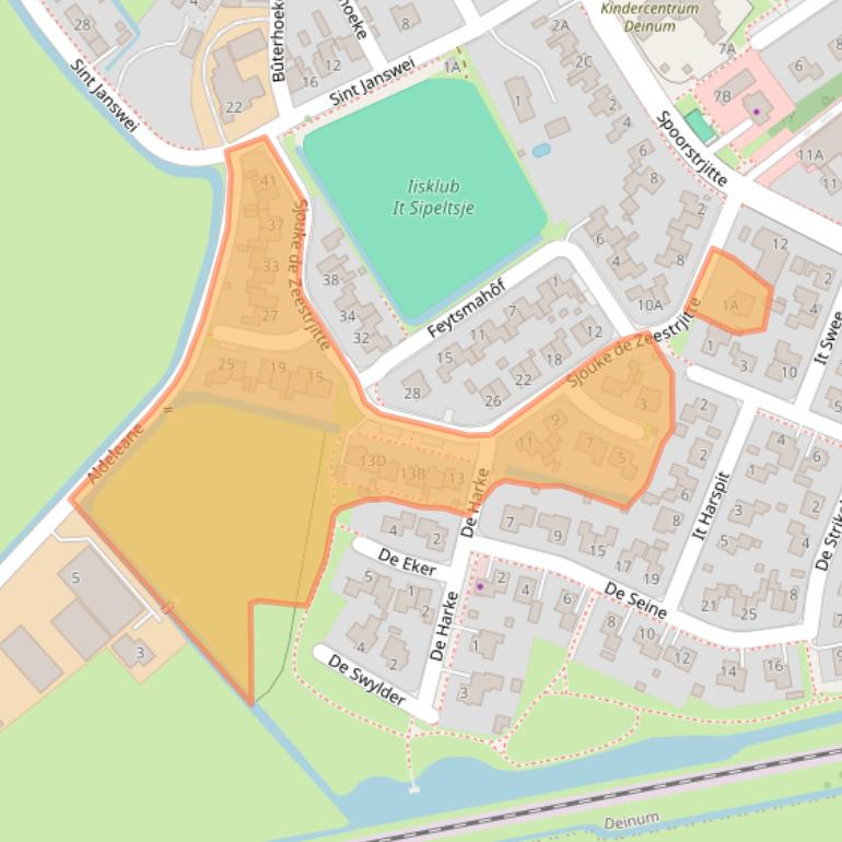 Kaart van postcodegebied 9033XB.