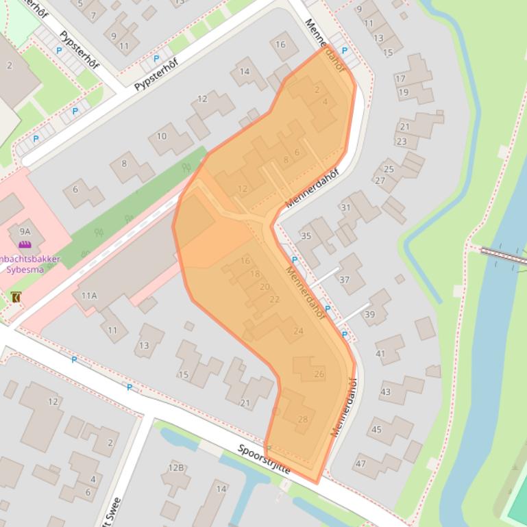 Kaart van postcodegebied 9033XE.