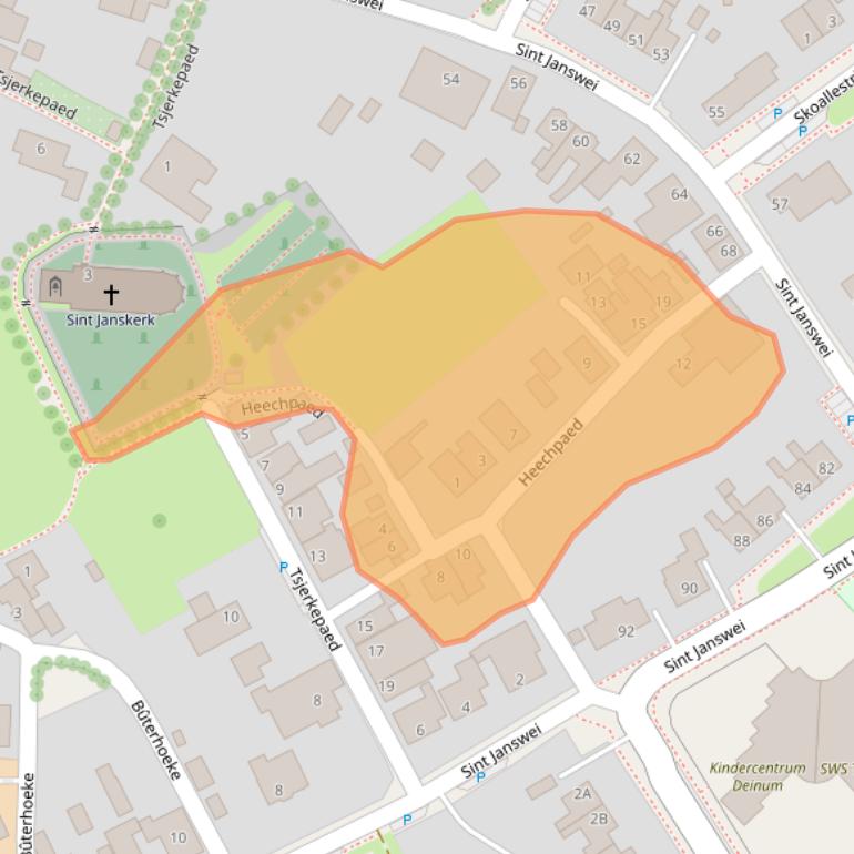 Kaart van postcodegebied 9033XJ.