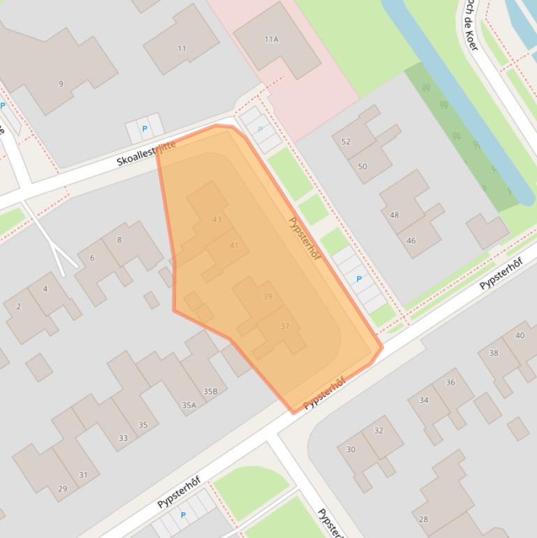 Kaart van postcodegebied 9033XL.