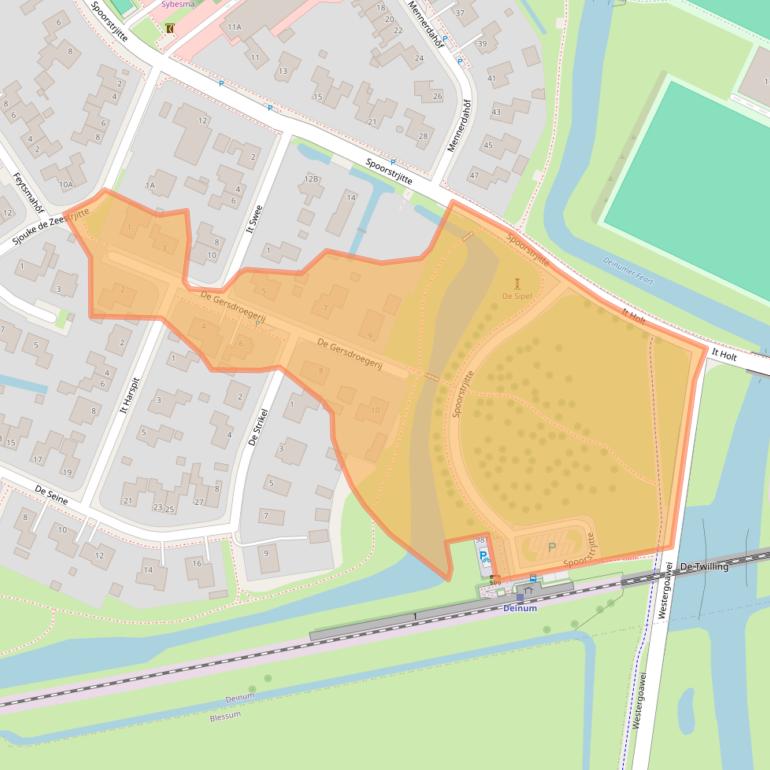 Kaart van postcodegebied 9033XR.