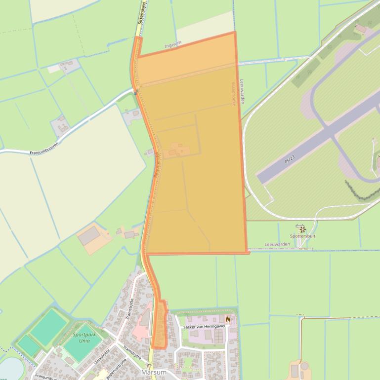 Kaart van postcodegebied 9034GK.