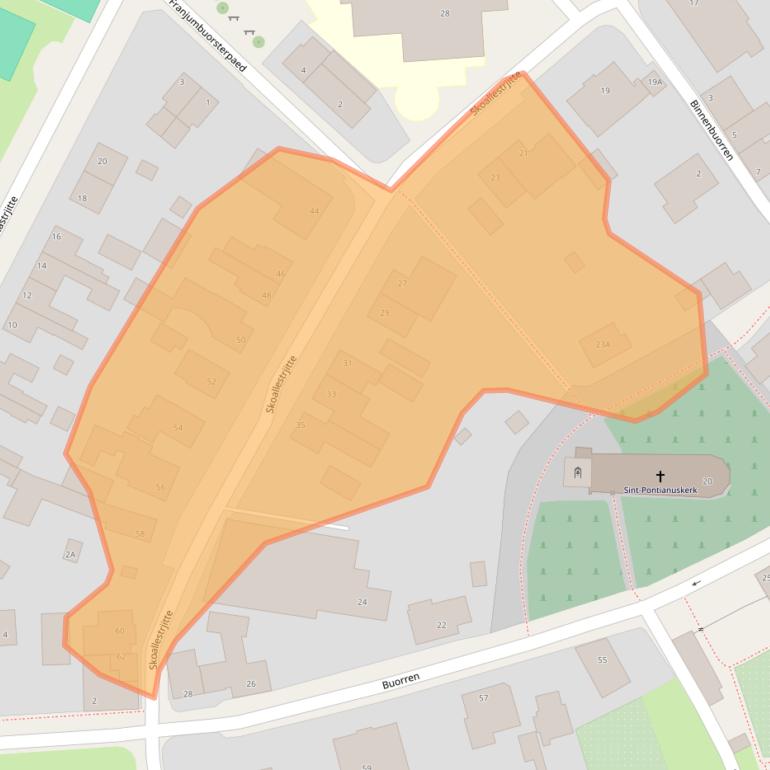 Kaart van postcodegebied 9034GM.
