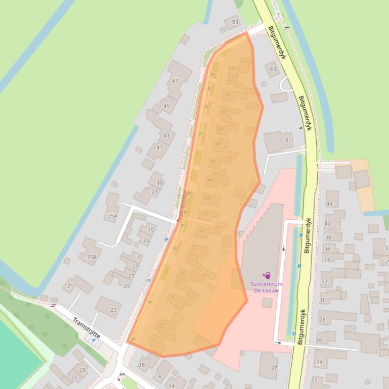 Kaart van postcodegebied 9034GV.