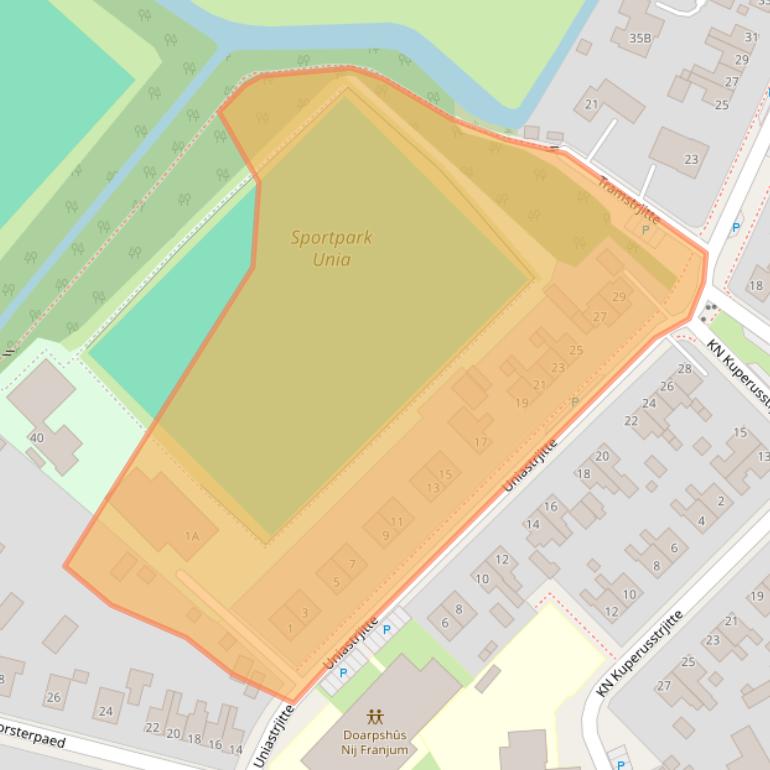 Kaart van postcodegebied 9034GW.