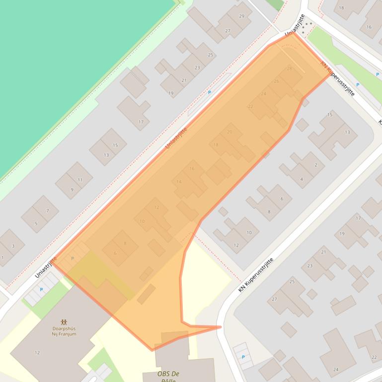 Kaart van postcodegebied 9034GX.