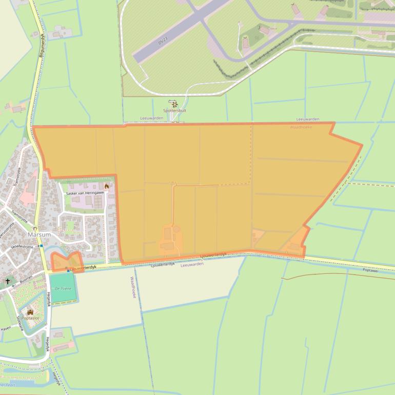 Kaart van postcodegebied 9034VA.