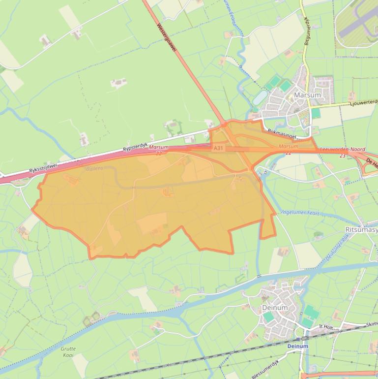 Kaart van postcodegebied 9034XB.