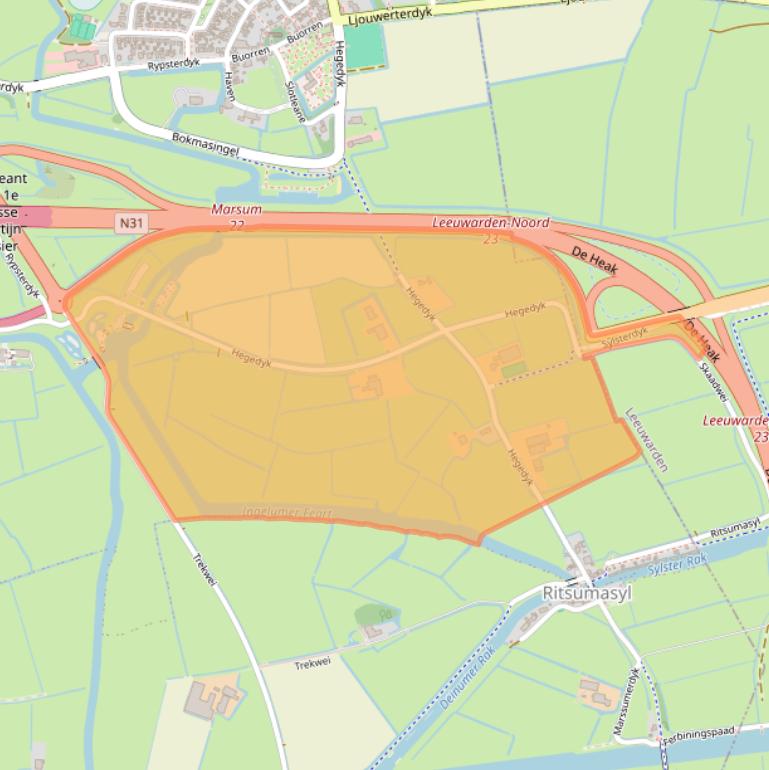 Kaart van postcodegebied 9034XD.