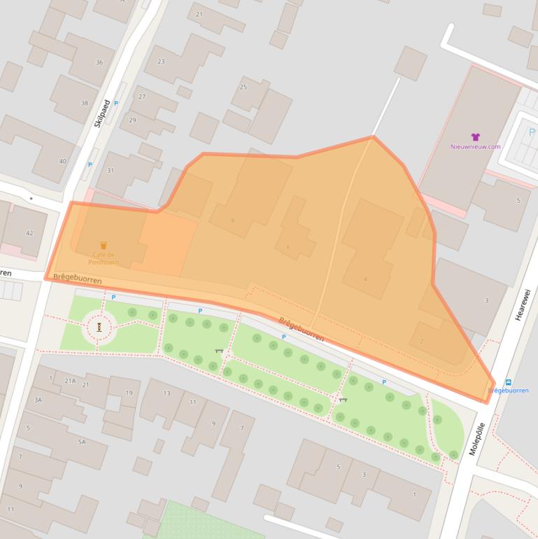 Kaart van postcodegebied 9035AR.