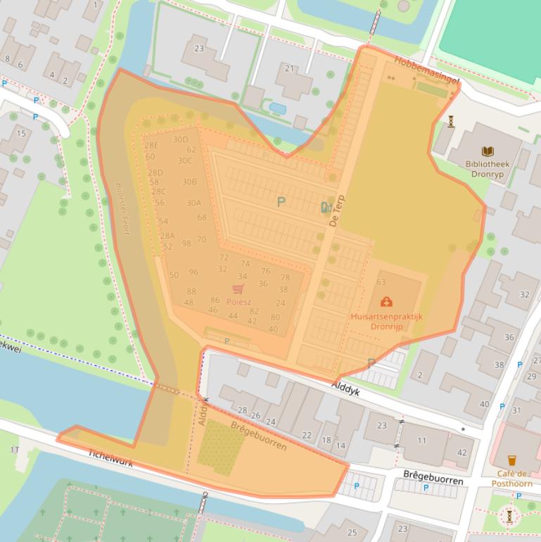 Kaart van postcodegebied 9035AX.