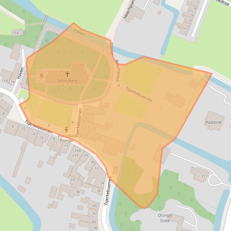 Kaart van postcodegebied 9035BA.