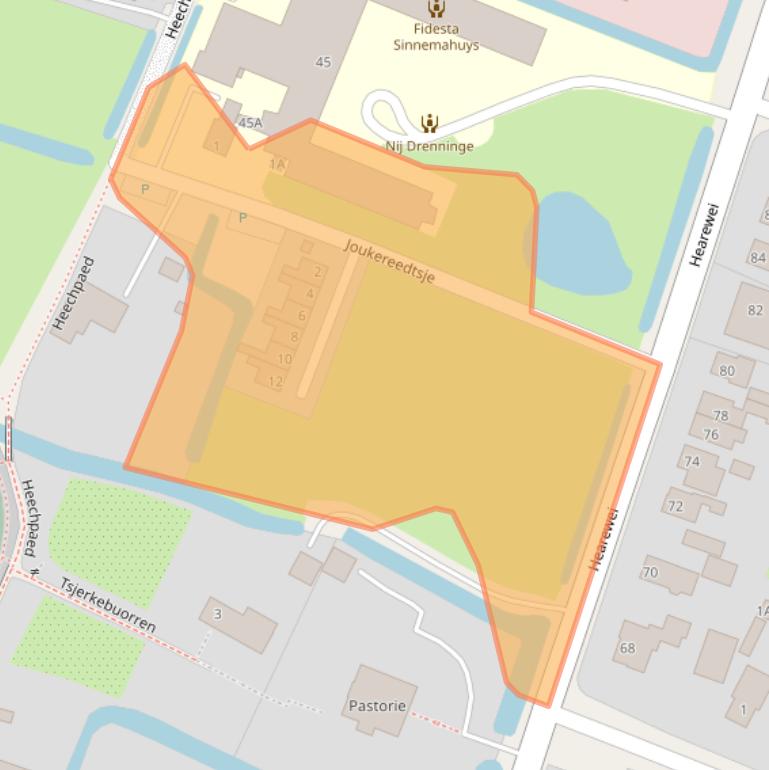 Kaart van postcodegebied 9035BE.