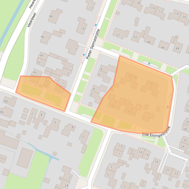 Kaart van postcodegebied 9035BP.