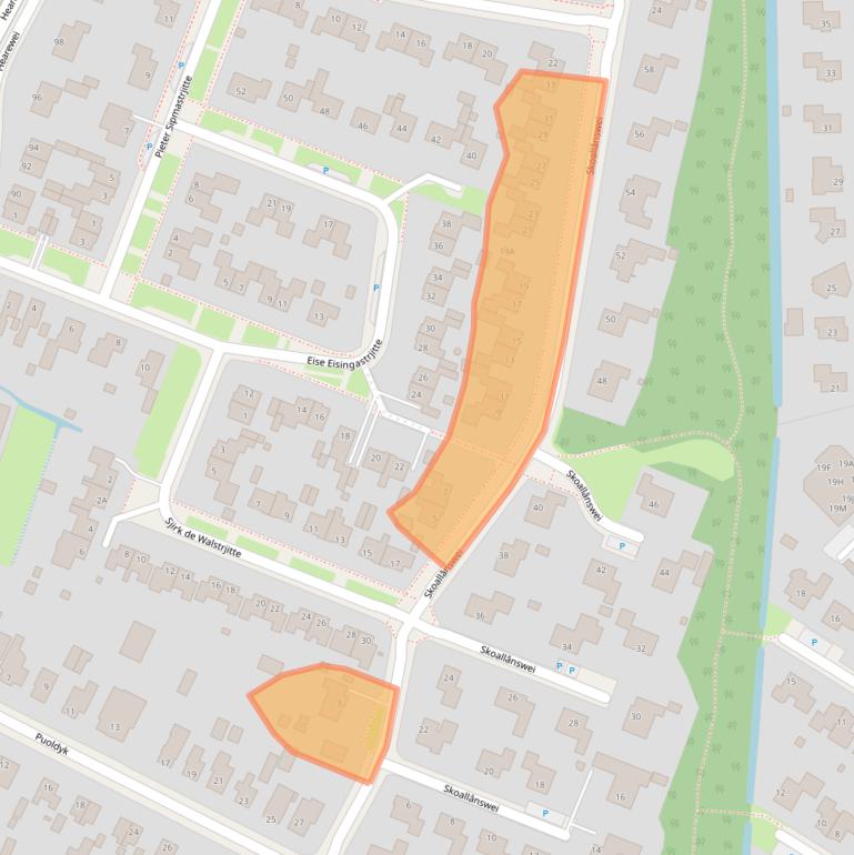 Kaart van postcodegebied 9035BS.