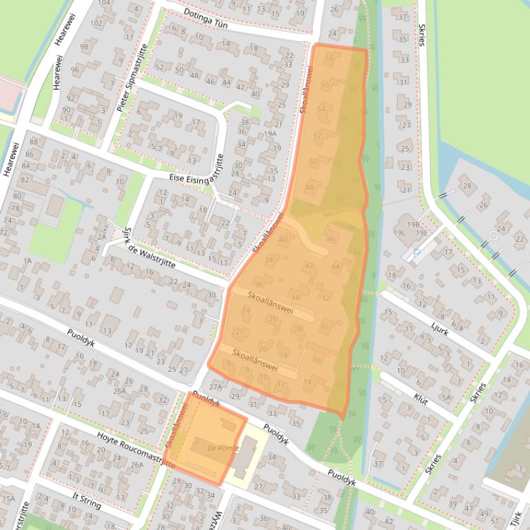 Kaart van postcodegebied 9035BT.