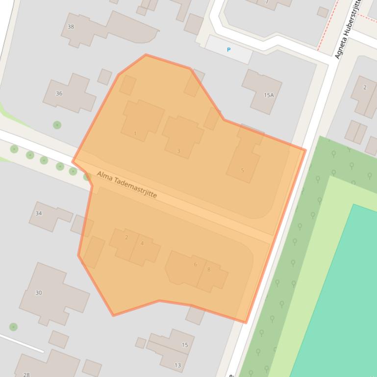 Kaart van postcodegebied 9035CJ.