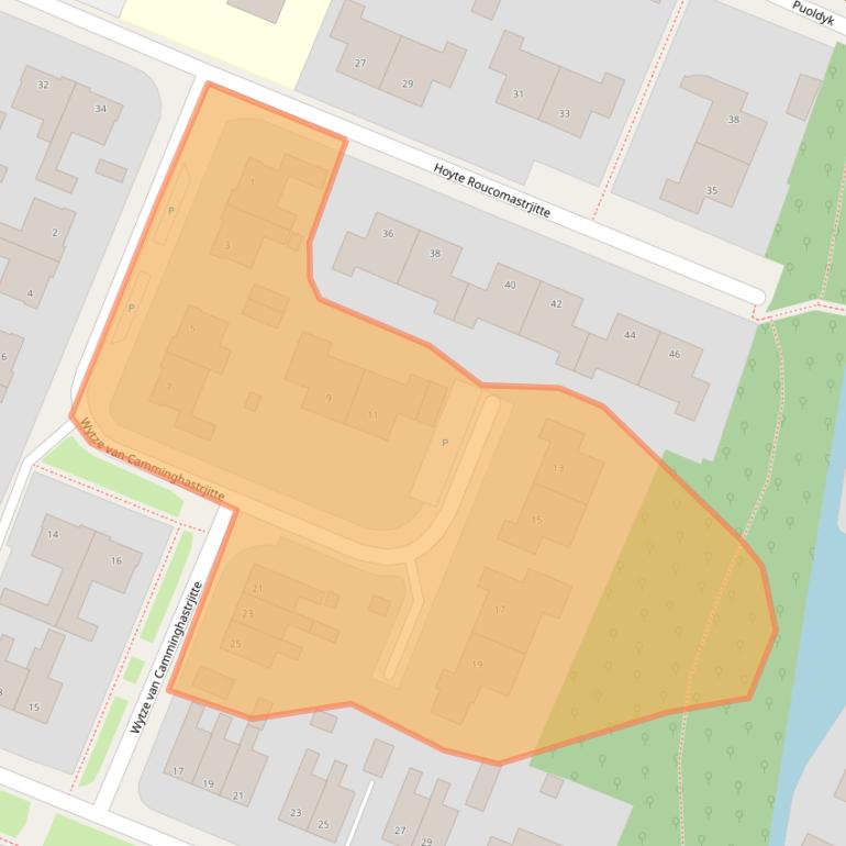 Kaart van postcodegebied 9035CN.
