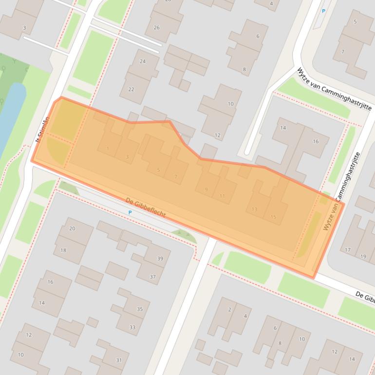 Kaart van postcodegebied 9035CR.