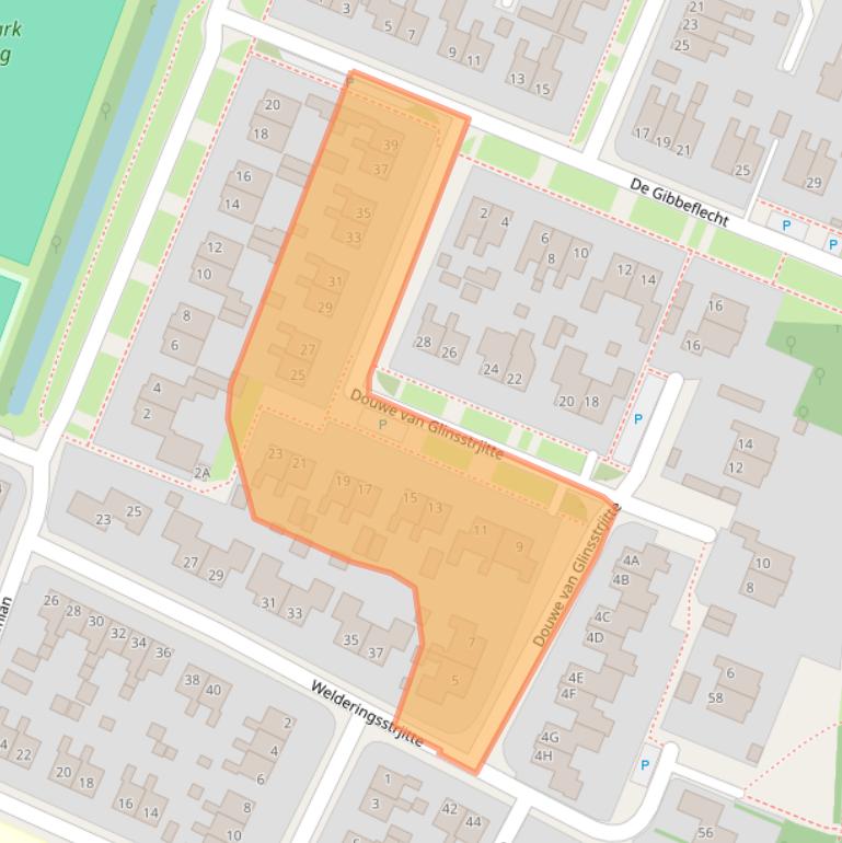 Kaart van postcodegebied 9035CV.