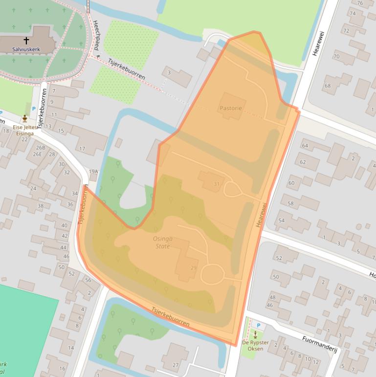 Kaart van postcodegebied 9035EJ.
