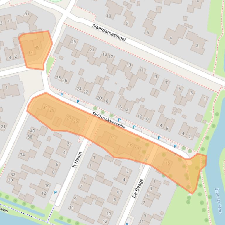 Kaart van postcodegebied 9035GC.