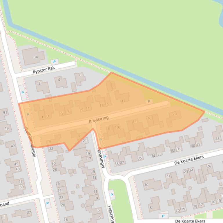 Kaart van postcodegebied 9035GP.