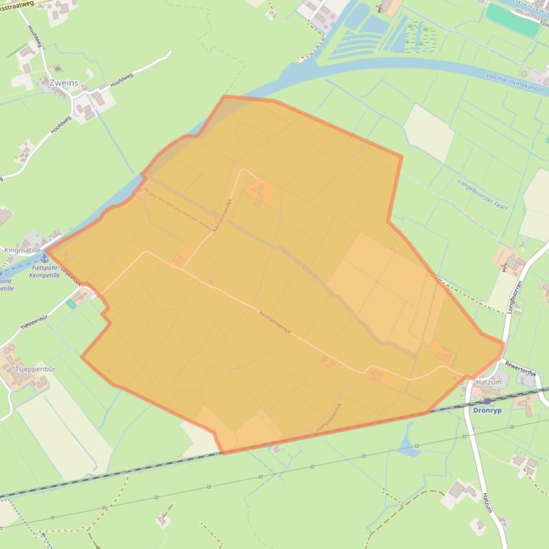 Kaart van postcodegebied 9035VL.